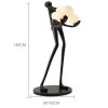 Ahuja International Fiberglass Resin Human Shaped Floor Lamp, Modern Ball Hugger Ornaments Art Sculpture Lamp for Home Interiors, Decorations, Room ,Dining Indoor Lights