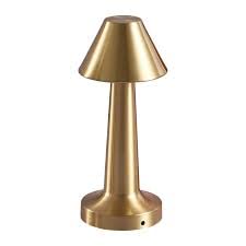 AHUJA International Pyramid Shape Modern Rechargeable Cordless Table Lamp with USB Port,Clubs,Party (Touch Control & Dimming)|Wireless Lamp |Portable Lamp |Restaurant Table Lamp| 3 in 1 Light (Gold)