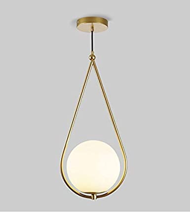 Ahuja International Pear Shape 40W Pendant Light, Golden Yellow, Circular