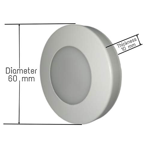 AHUJA INTERNATIONAL 3 Watts Striker Round Led Surface Cabinet Down Light (Pack of 1)