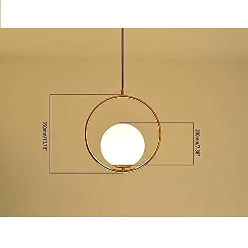 Ahuja International 40W Globe Lampshade Pendant Light, Golden, Yellow, Circular