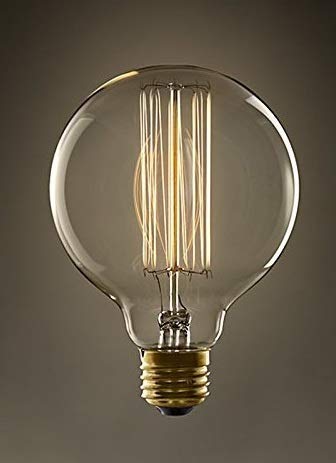 Ahuja International G95 40 Watt E27 TypeGlass Dimmable Industrial LED Filament Bulb Round Shape (Warm White, 40 W) - Pack of 2