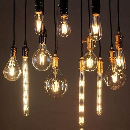 AHUJA INTERNATIONAL Vintage Retro Edison Bulbs, Vintage LED Filament Bulbs, E26, E27 Base Warm White Clear Glass Amber Glass