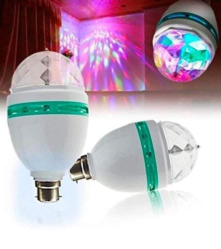 AHUJA INTERNATIONAL 360 Degree Rotating Bulb Disco LED Light for Party/Home/Diwali Decoration/Kids room (Multicolour)