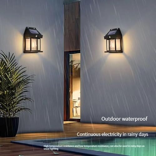 AHUJA INTERNATIONAL Tungsten Bulb LED Solar Outdoor Garden Waterproof Wall Light with Wireless Sensor Solar Wall Lamp-Pack of 1