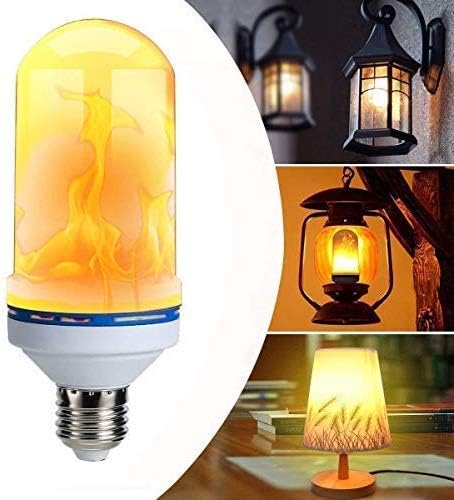 Ahuja International E27,E26Flickering Atmosphere Lighting Decorative LED Flame Light Bulb for Halloween, and party (yellow)