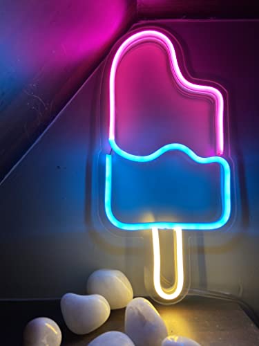 AHUJA INTERNATIONAL ICE Cream LED NEON Sign Customized NEON Sign, Home Decor, Kids Room, Party, CAFÉ