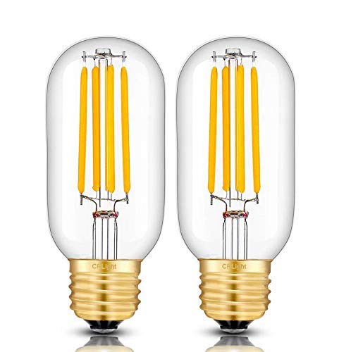 Ahuja International Led Vintage Edison Bulbs,Antique Retro Incandescent Light Bulb 4W Light Bulb T45 Classic Amber Glass E26/E27 Medium Base Dimmable (2 Pack)