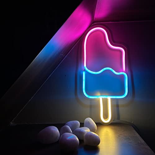 AHUJA INTERNATIONAL ICE Cream LED NEON Sign Customized NEON Sign, Home Decor, Kids Room, Party, CAFÉ