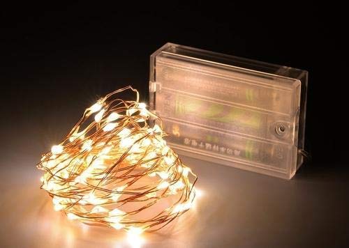 Ahuja International Copper Wire String Fairy Lights Battery Powered Waterproof Warm White 3 Metre 5metre and 10 Metre