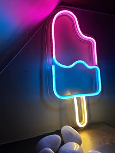 AHUJA INTERNATIONAL ICE Cream LED NEON Sign Customized NEON Sign, Home Decor, Kids Room, Party, CAFÉ