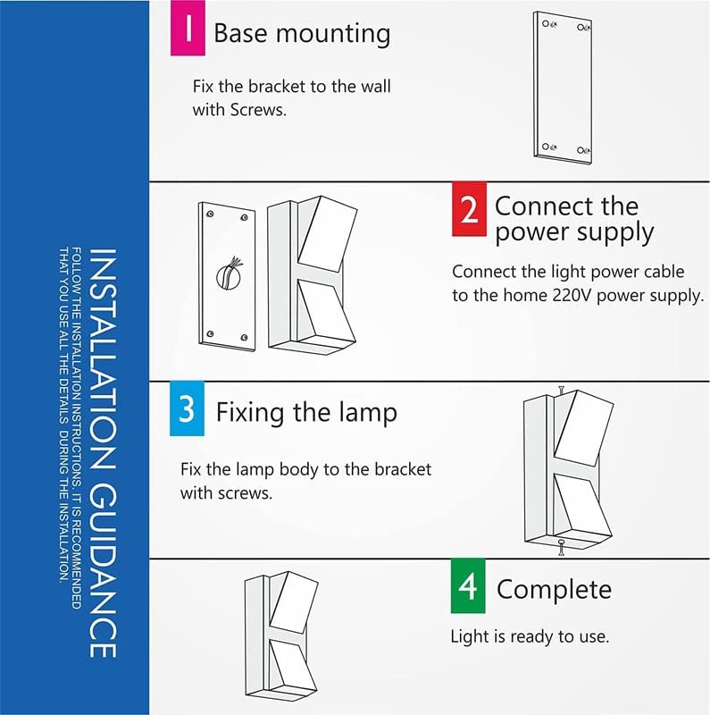 Ahuja International 10-Watts Up Down Outdoor LED Wall Light, Warm White 3000K, IP65 Complete Waterproof K Series Up Down (Pack of 1)