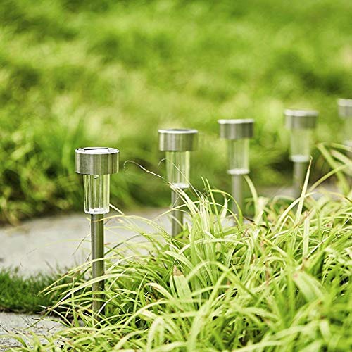 Ahuja Internationl Solar Lights Outdoor Stainless Steel Solar Lights Waterproof, LED Solar Powered Outdoor Lights Solar Garden Lights for Pathway Patio Yard Warm White