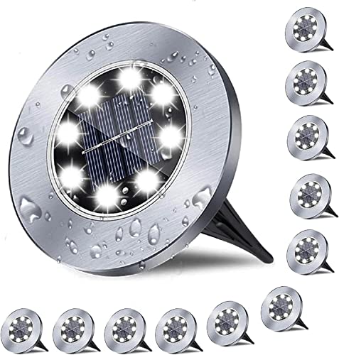 AHUJA INTERNATIONAL Solar Ground Waterproof Lights, Outdoor, Garden Bright in-Ground Lights Landscape Lights for Pathway Yard Deck Lawn Patio Walkway