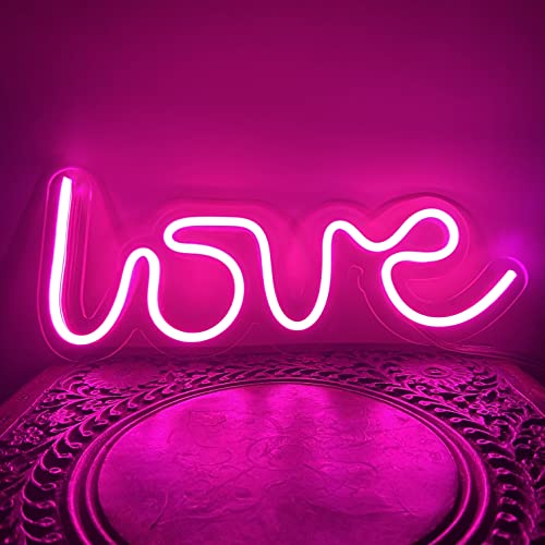 AHUJA INTERNATIONAL Love LED NEON Sign Customized NEON Sign, Home Decor, Kids Room, Party, CAFÉ