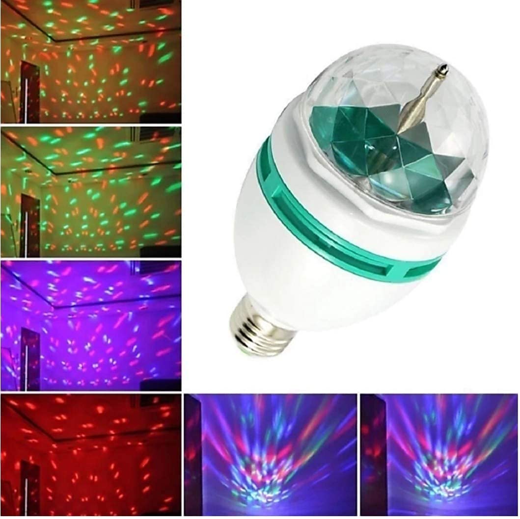 AHUJA INTERNATIONAL 360 Degree Rotating Bulb Disco LED Light for Party/Home/Diwali Decoration/Kids room (Multicolour)